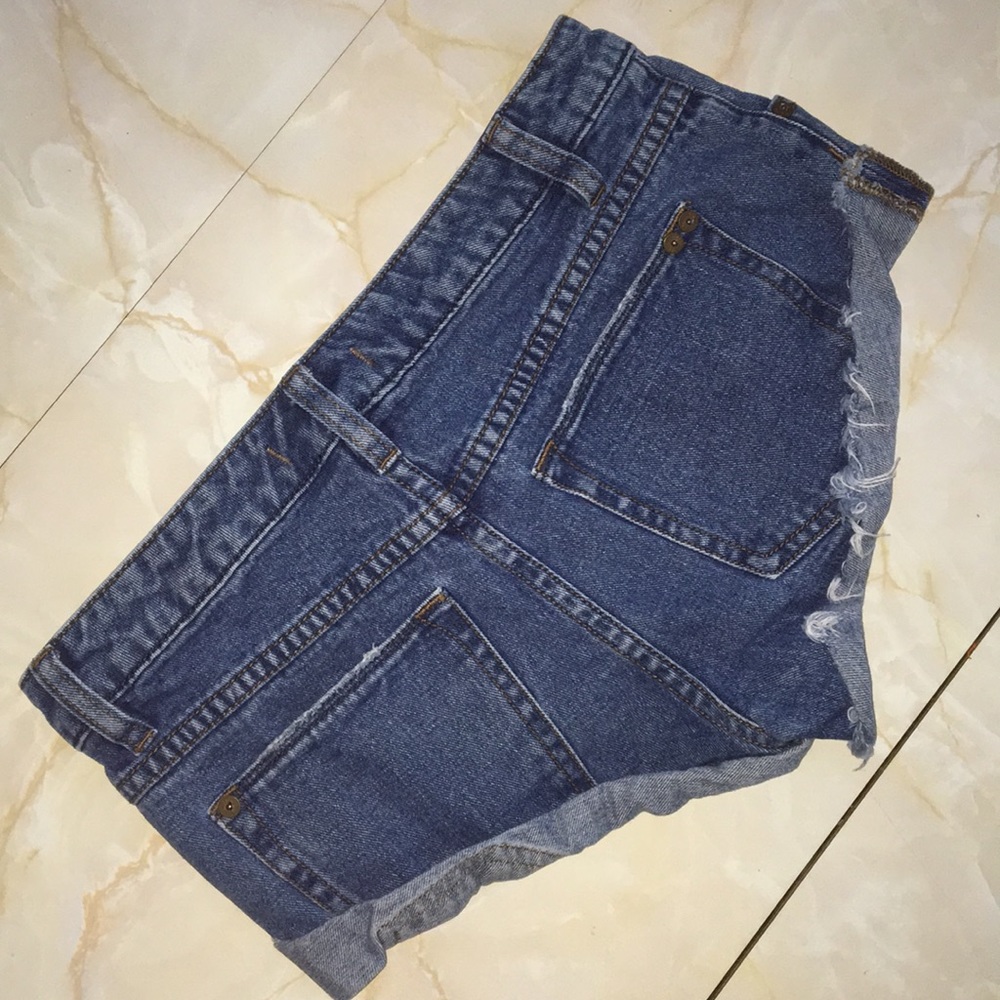 FREE PEOPLE denim cheeky shorts